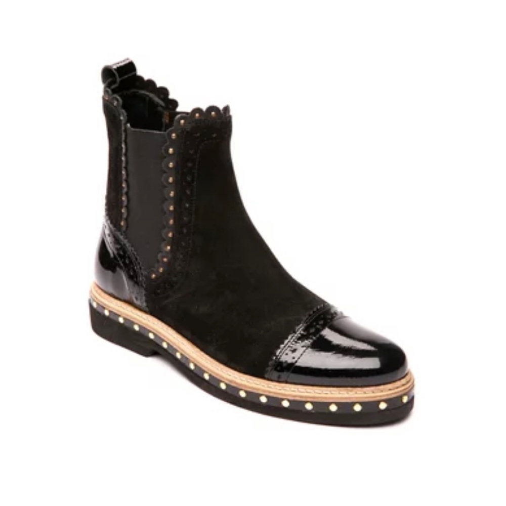 Free people atlas studded  suede bootie